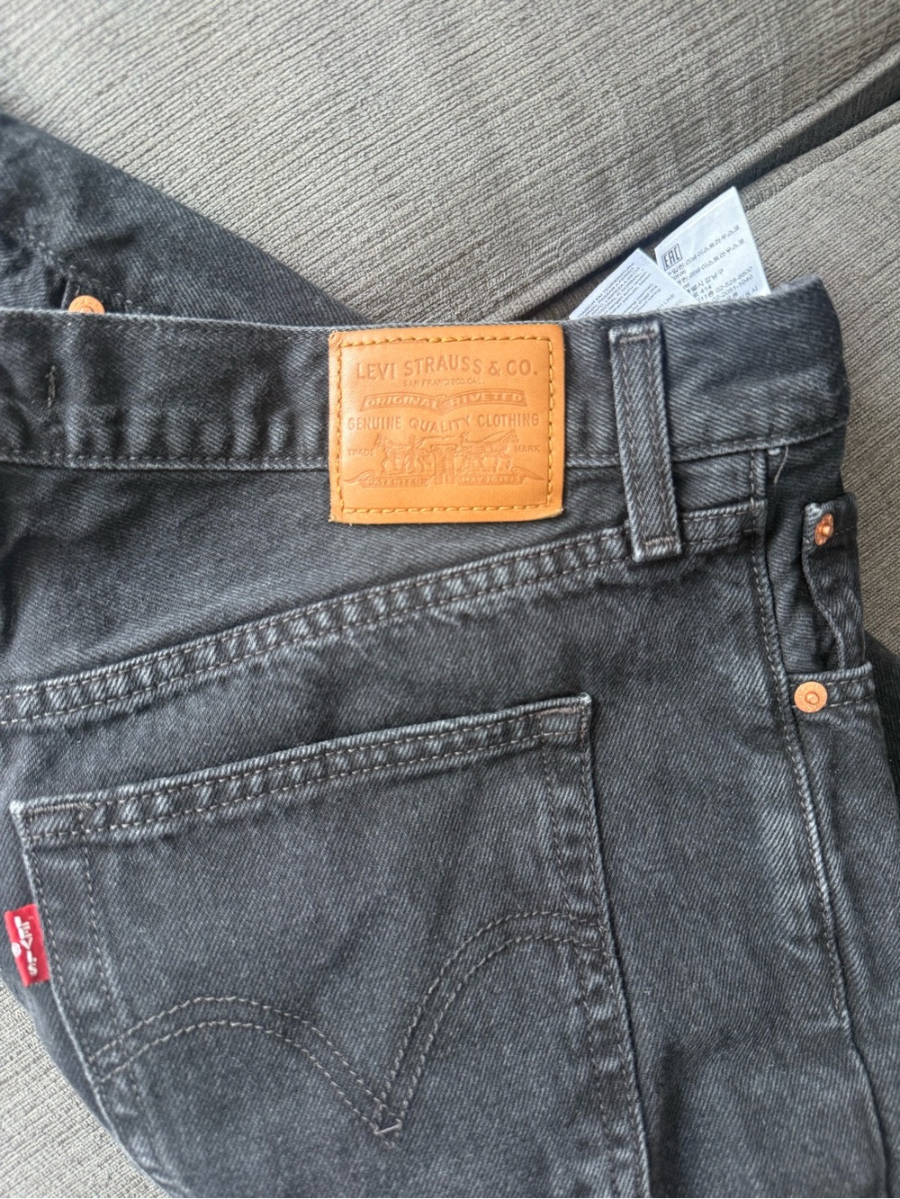 Levi's ribcage Black High-Rise Wide Leg Jeans - Picture 4 of 6